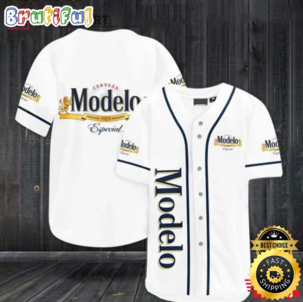 Christmas Gift Lover Beer White Modelo Especial Beer Baseball Jersey mczh4c