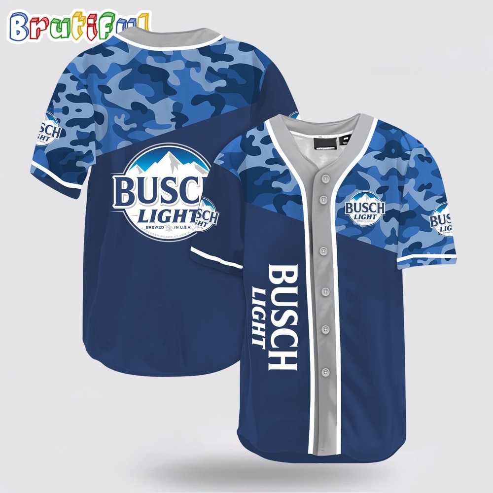 Classic Camouflage Busch Light Baseball Jersey