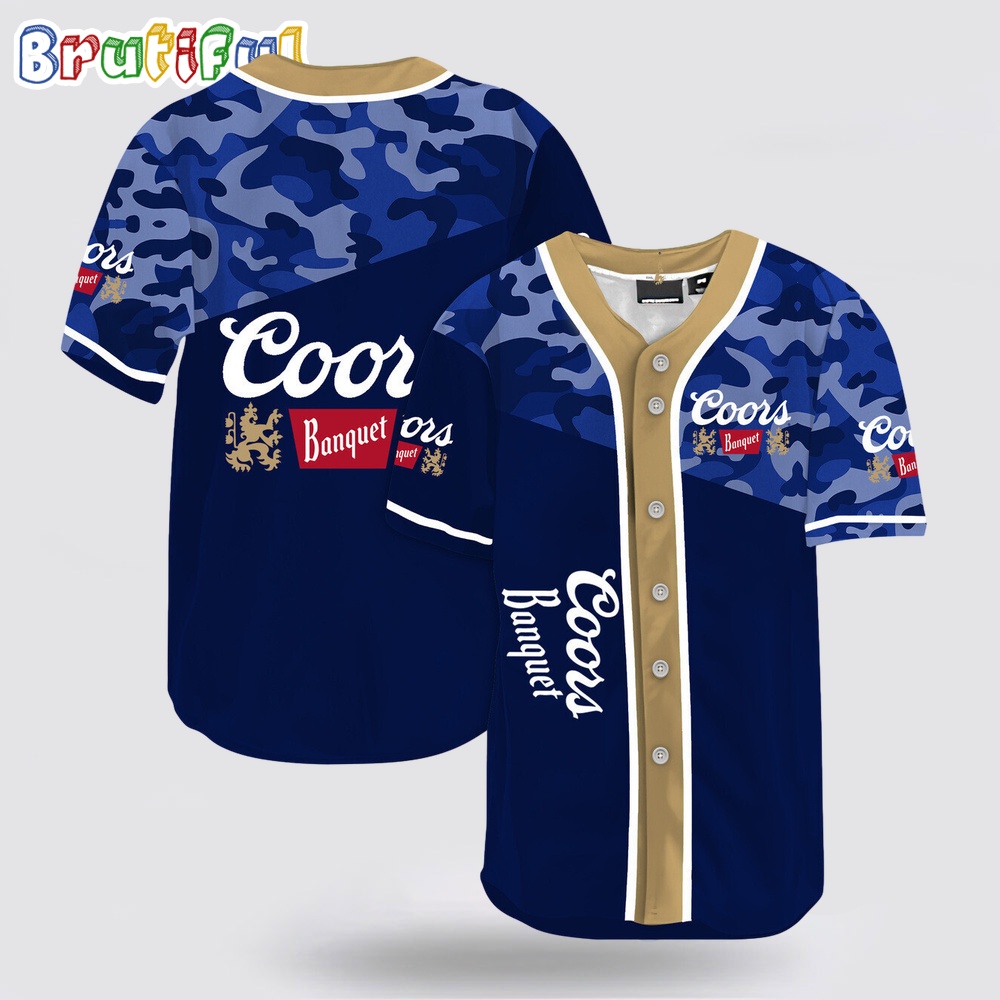 Classic Camouflage Coors Banquet Baseball Jersey cg6woz