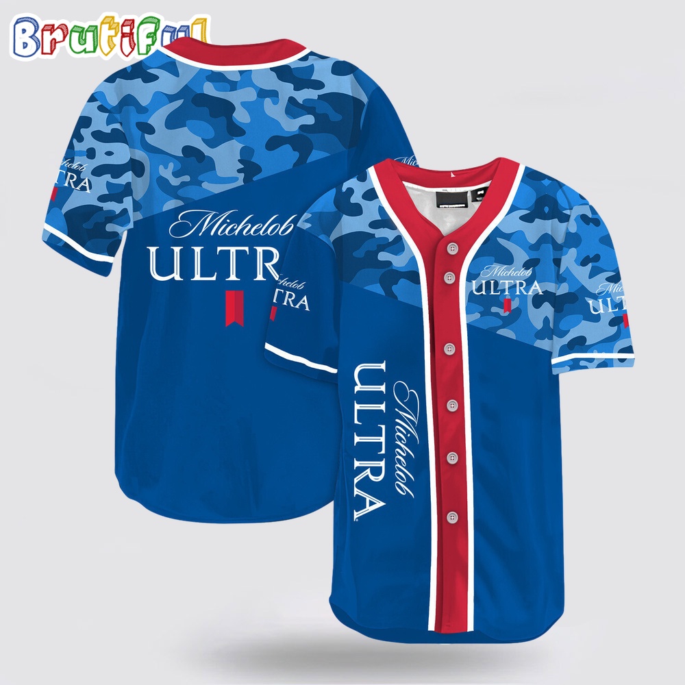 Classic Camouflage Michelob ULTRA Baseball Jersey lurij2