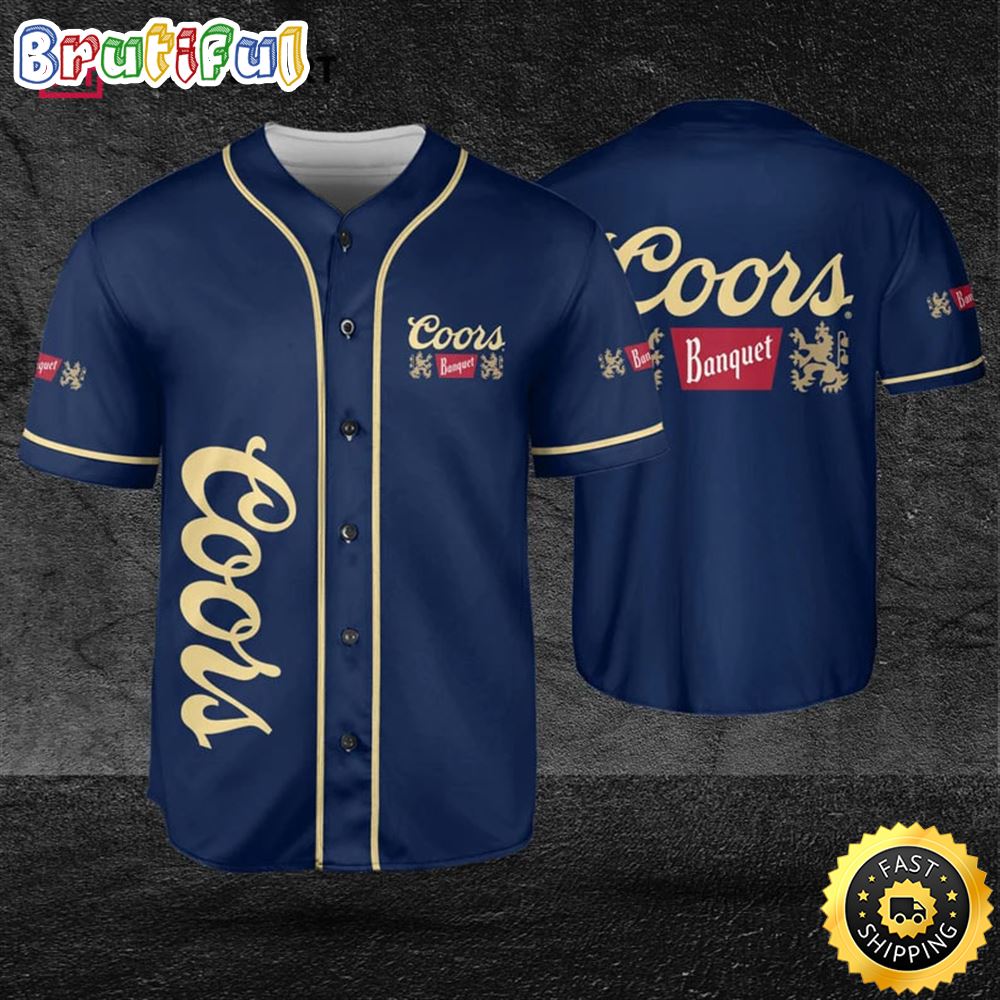 Coors Banquet Beer Lovers Blue Baseball Jersey cdkdre
