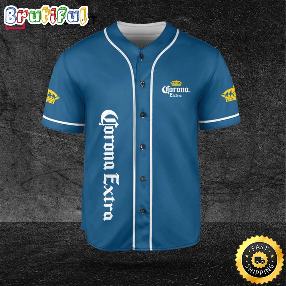 Corona Blue Beer Lovers Baseball Jersey k1ponu