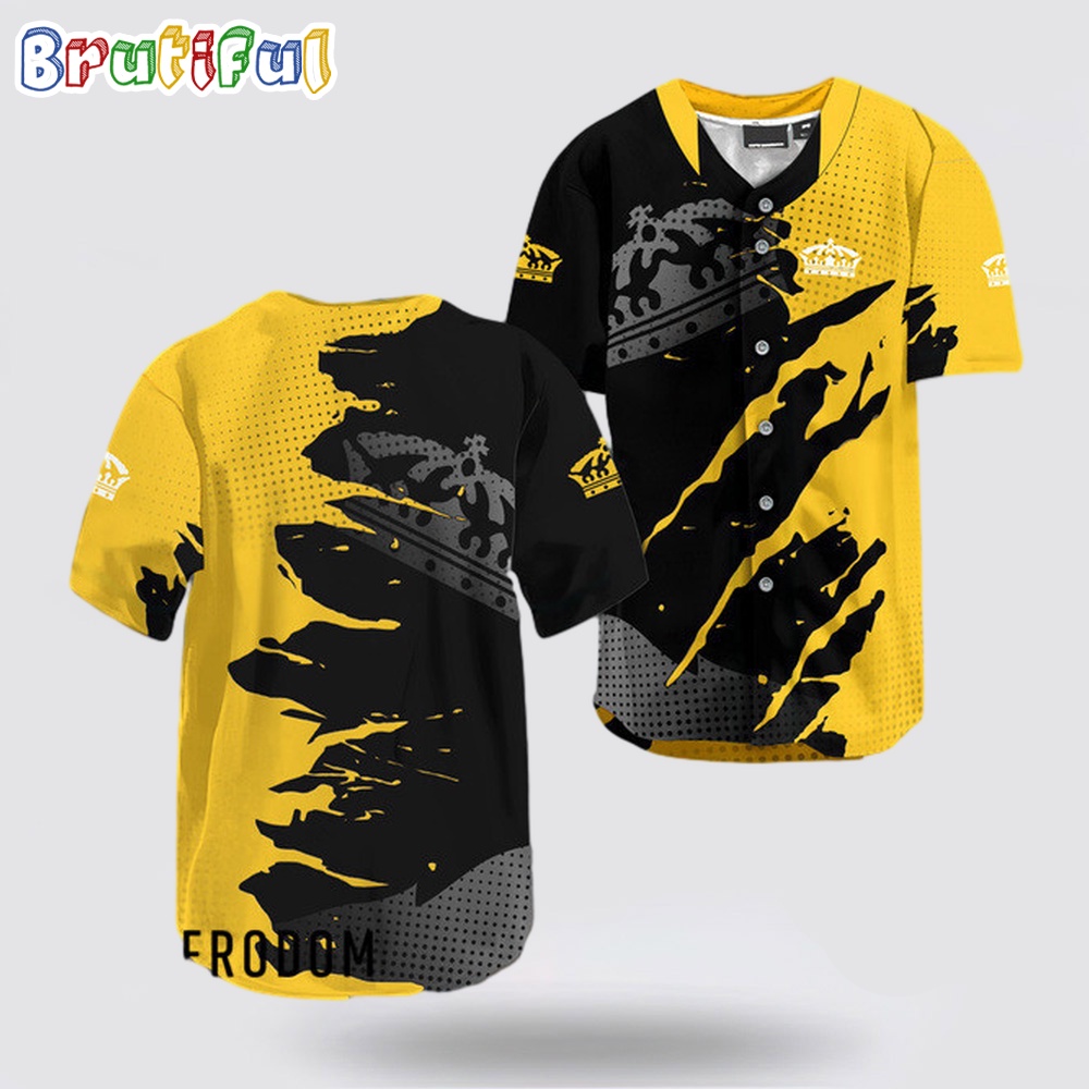 Corona Extra Metal Crack Pattern Baseball Jersey pxpovh