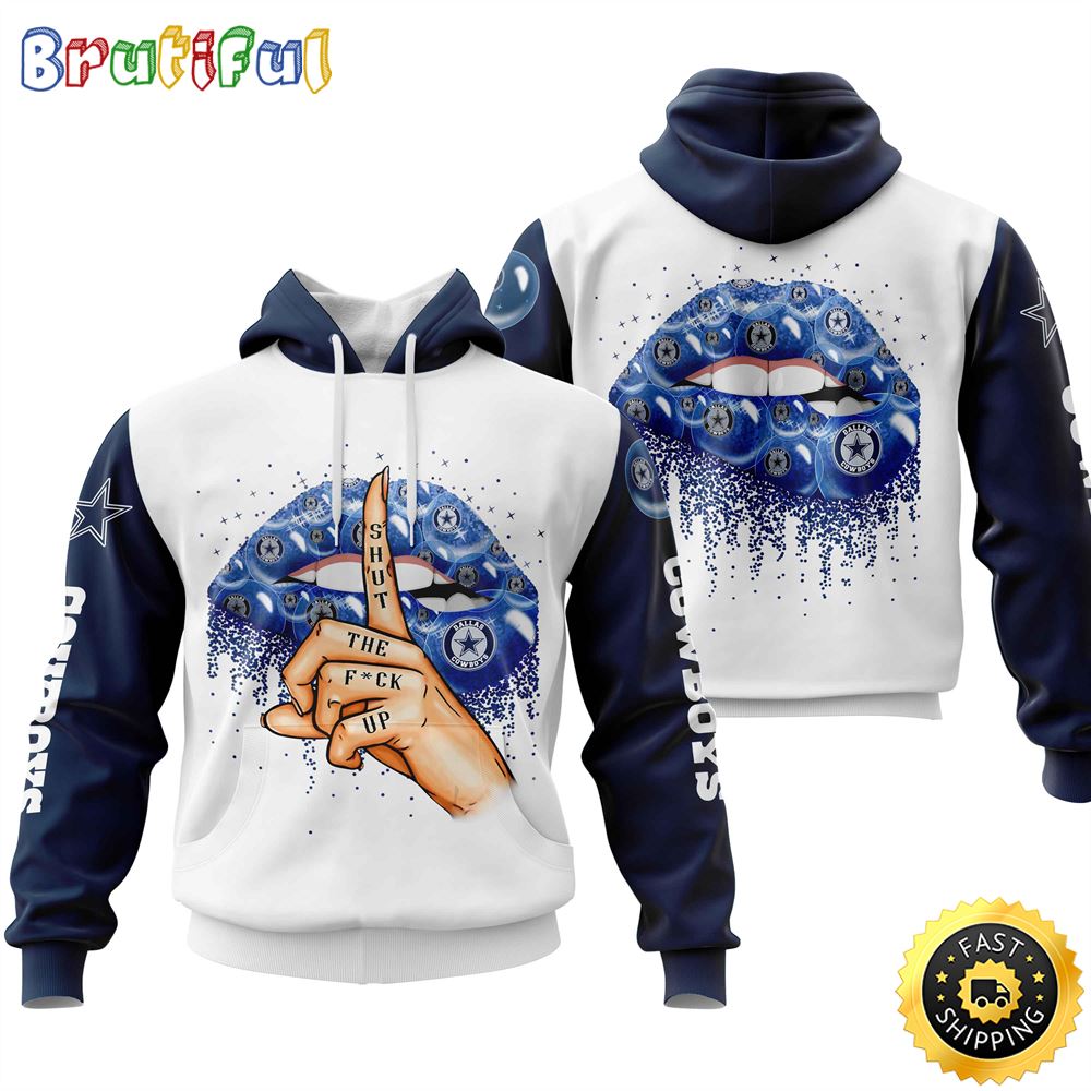 Dallas Cowboys All Over Print Lips 3D Hoodie Show Your Team Spirit 1 c97u38