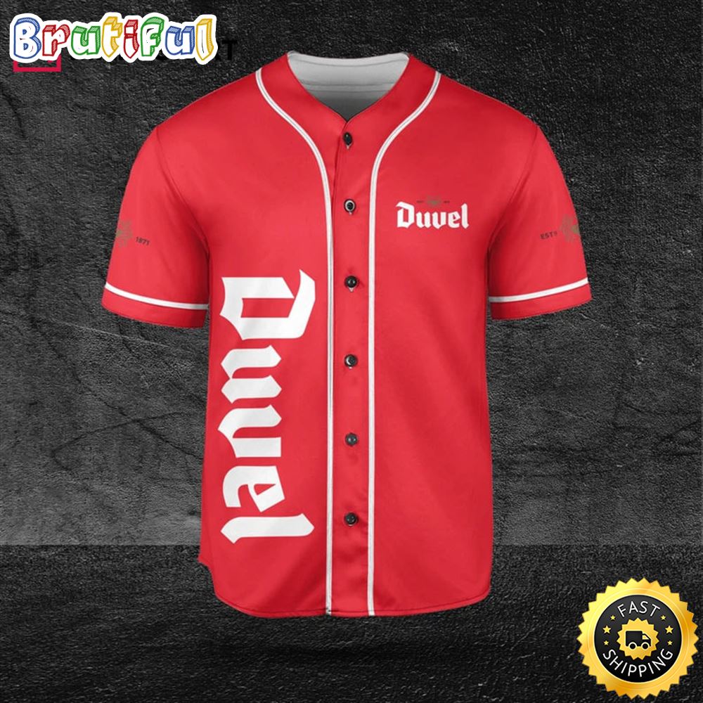 Duvel Beer Red Beer Lovers Baseball Jersey rhhl8z