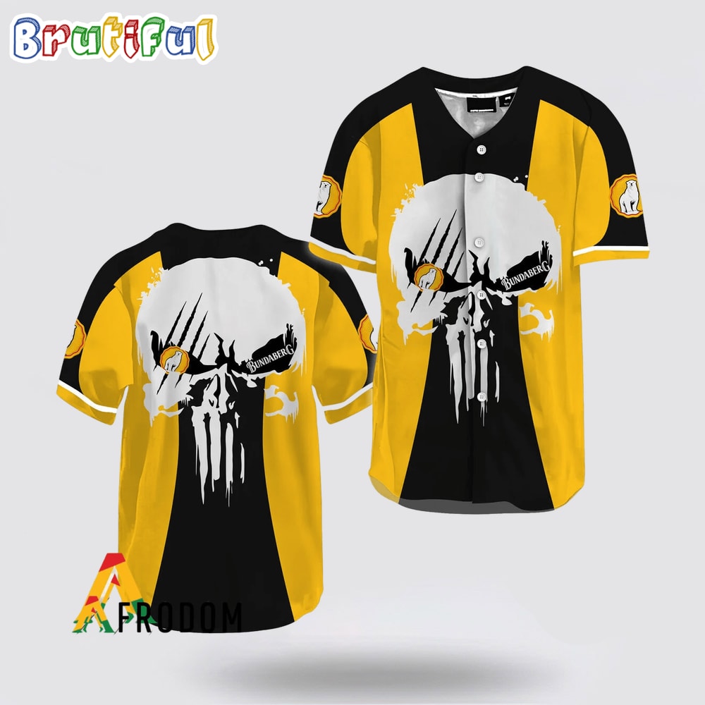 Ghost Head White Skull Bundaberg Baseball Jersey vbrdzp