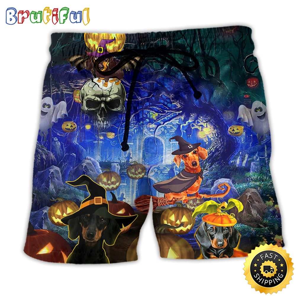 Halloween And Dogs Cool Beach Short cft6b3