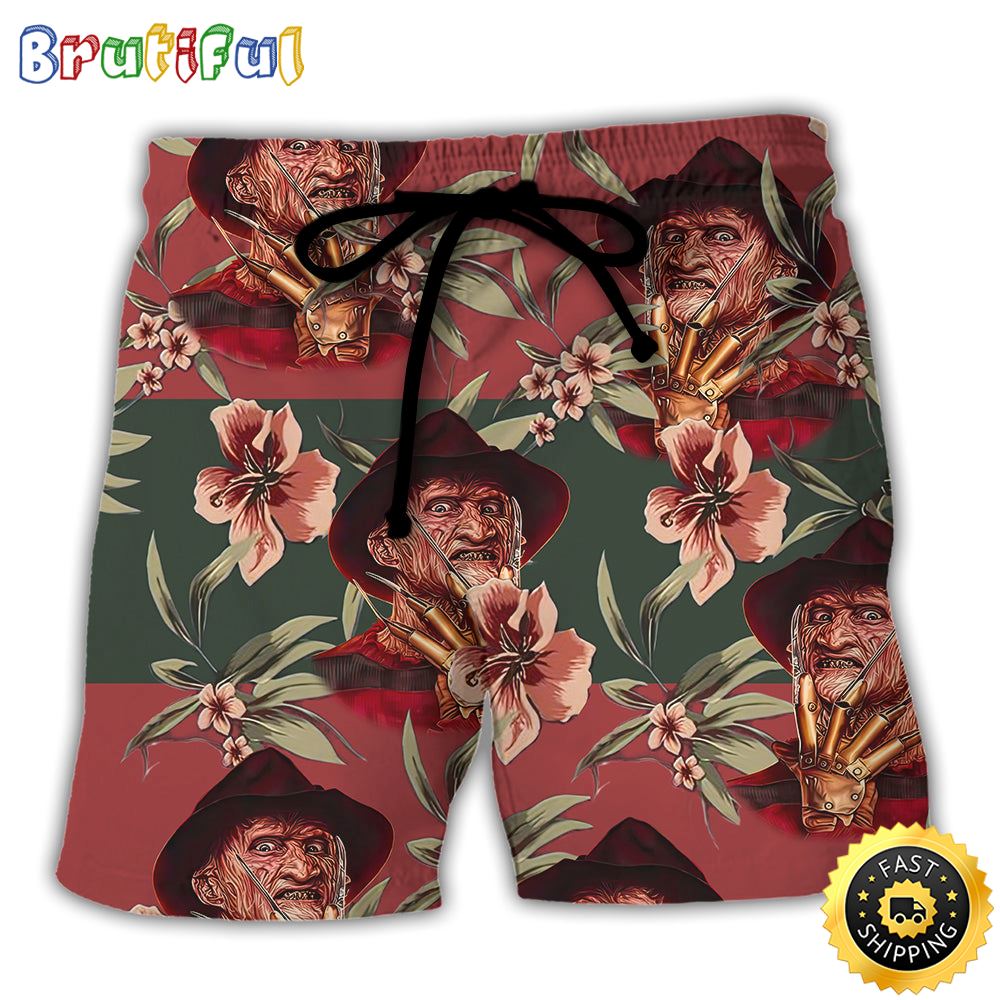 Halloween Freddy Krueger Tropical Style Beach Short j5kfxa