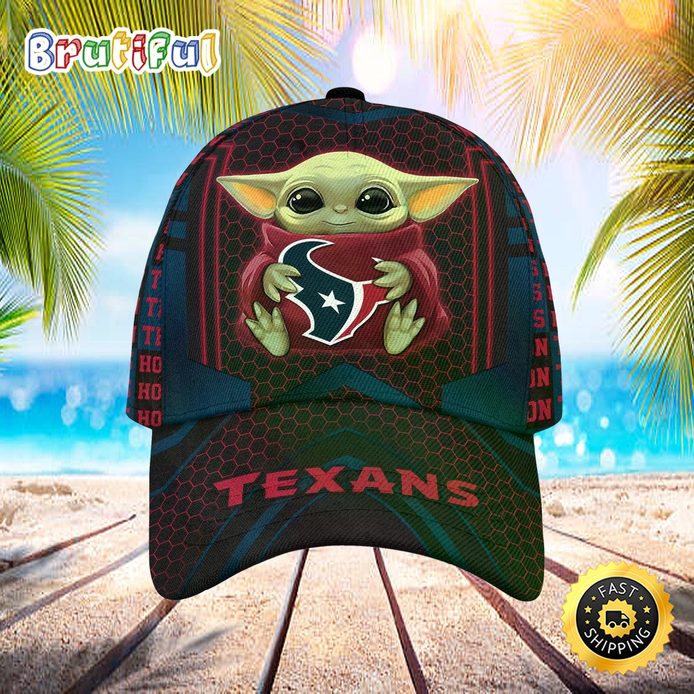 Houston Texans Baby Yoda All Over Print 3D Classic Cap mgso0d