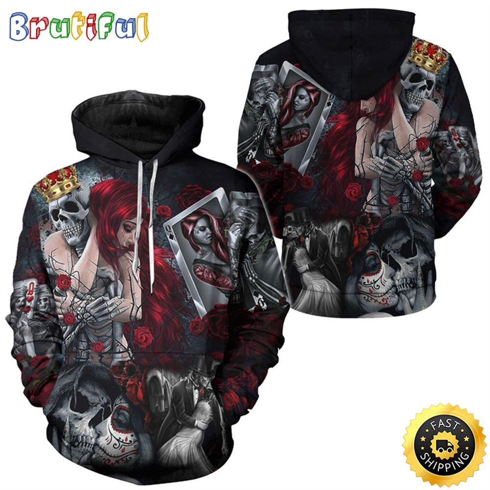 Jack Skellington Sally Skull 3D Hoodie All Over Print Shirts Zip 3D Hoodie All Over Print Shirts f1vmkj