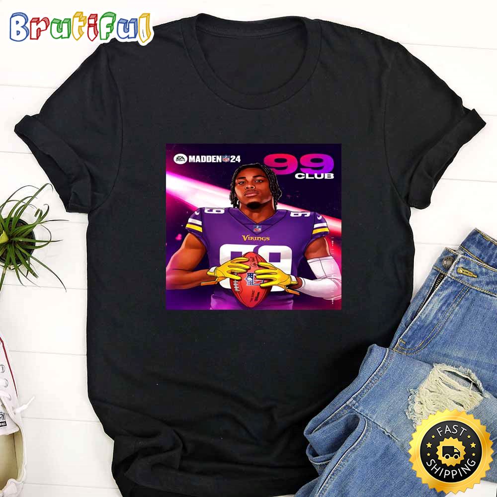 Jjettas Cartoon Pictures Madden 24 NFL 99 Club Overall T Shirt ddaoer