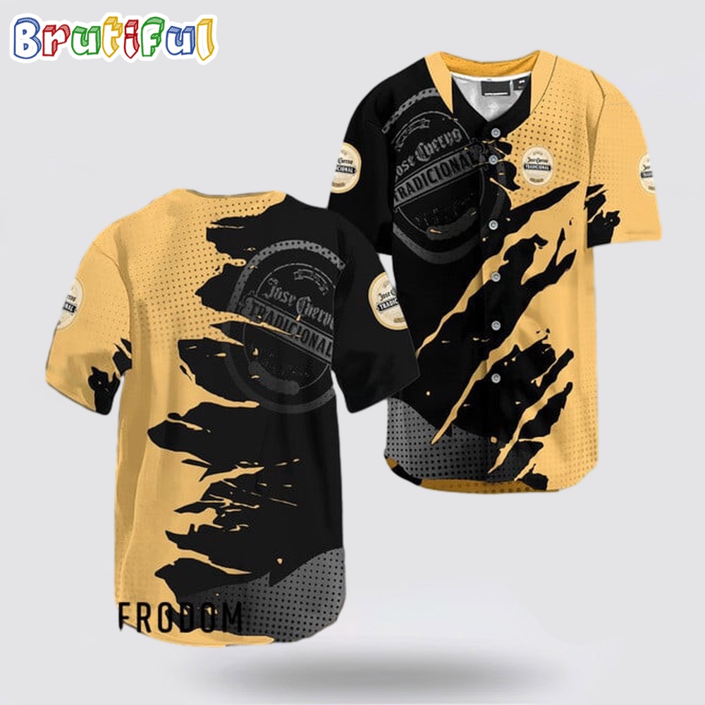 Jose Cuervo Metal Crack Pattern Baseball Jersey qf4lxz