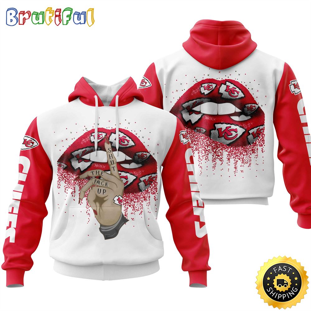 Kansas City Chiefs All Over Print Lips 3D Hoodie Show Your Team Spirit 1 lj1tgd