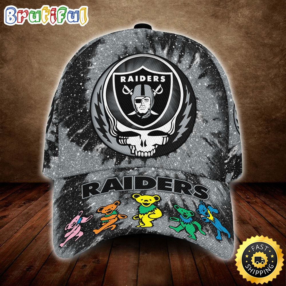 Las Vegas Raiders x Grateful Dead All Over Print 3D Classic Cap iqzagj