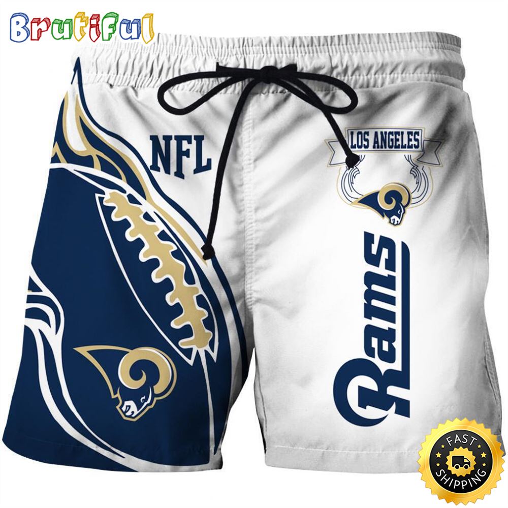 Logo Rams NFL Full Range of Football 3D Digital Print Men Beach Short osqmrc