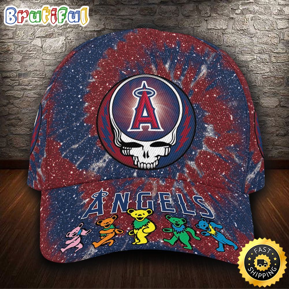 Los Angeles Angels x Grateful Dead All Over Print 3D Classic Cap uewnd5