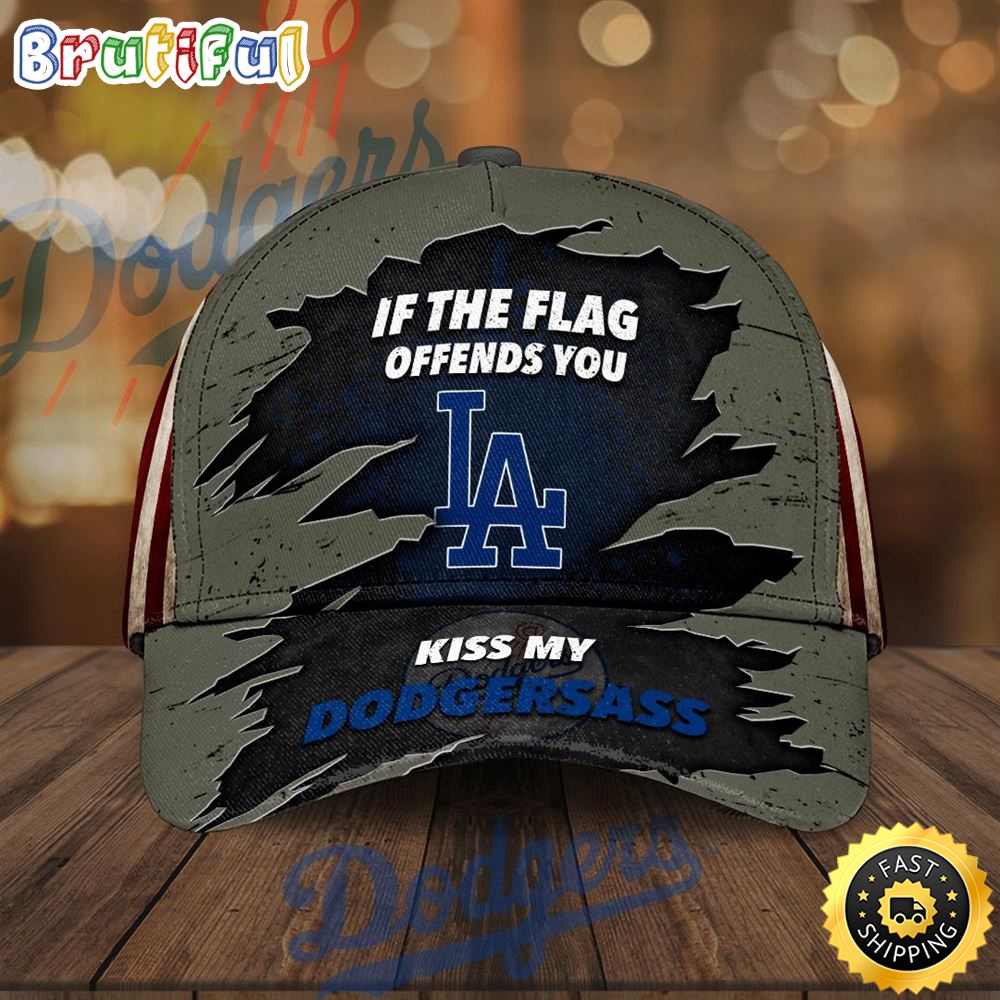 Los Angeles Dodgers If The Flag Offends You Kiss My Dodgersass All Over Print 3D Classic Baseball CapHat owfgjc