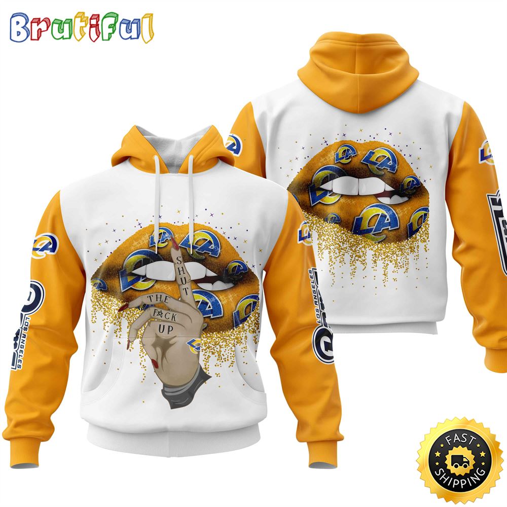 Los Angeles Rams All Over Print Lips 3D Hoodie Show Your Team Spirit 1 bphlv0