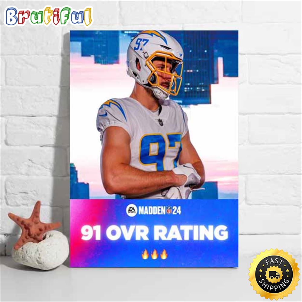 Madden Nfl 24 Madden Nfl 24 Los Angeles Chargers Joey Bosa Poster mr4uh3
