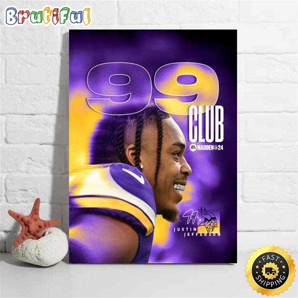 Minnesota Vikings Jjettas Cartoon Pictures Madden 24 NFL Overall Poster dyg451