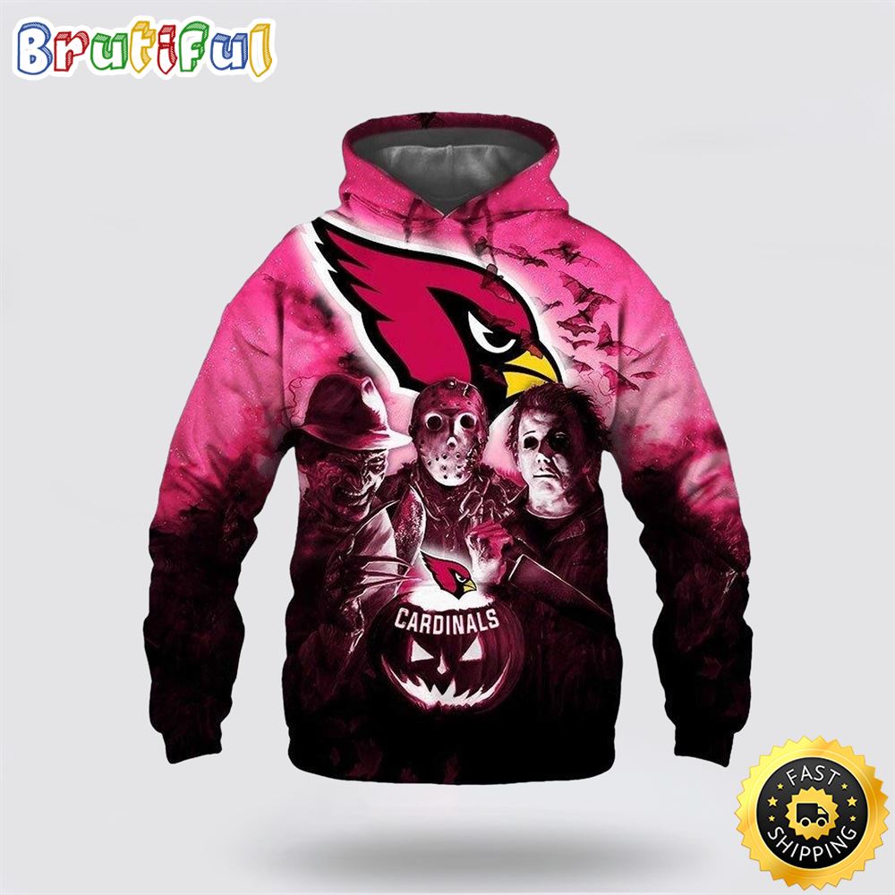 NFL Arizona Cardinals All Over Print 3D Hoodie Halloween Horror Night Gift For Football Fans 1 ci4trl