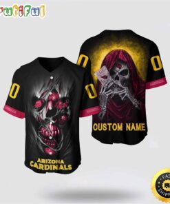 NFL Arizona Cardinals Baseball Jersey 3D Personalized Skull Stay Cozy And Stylish k1s0hl