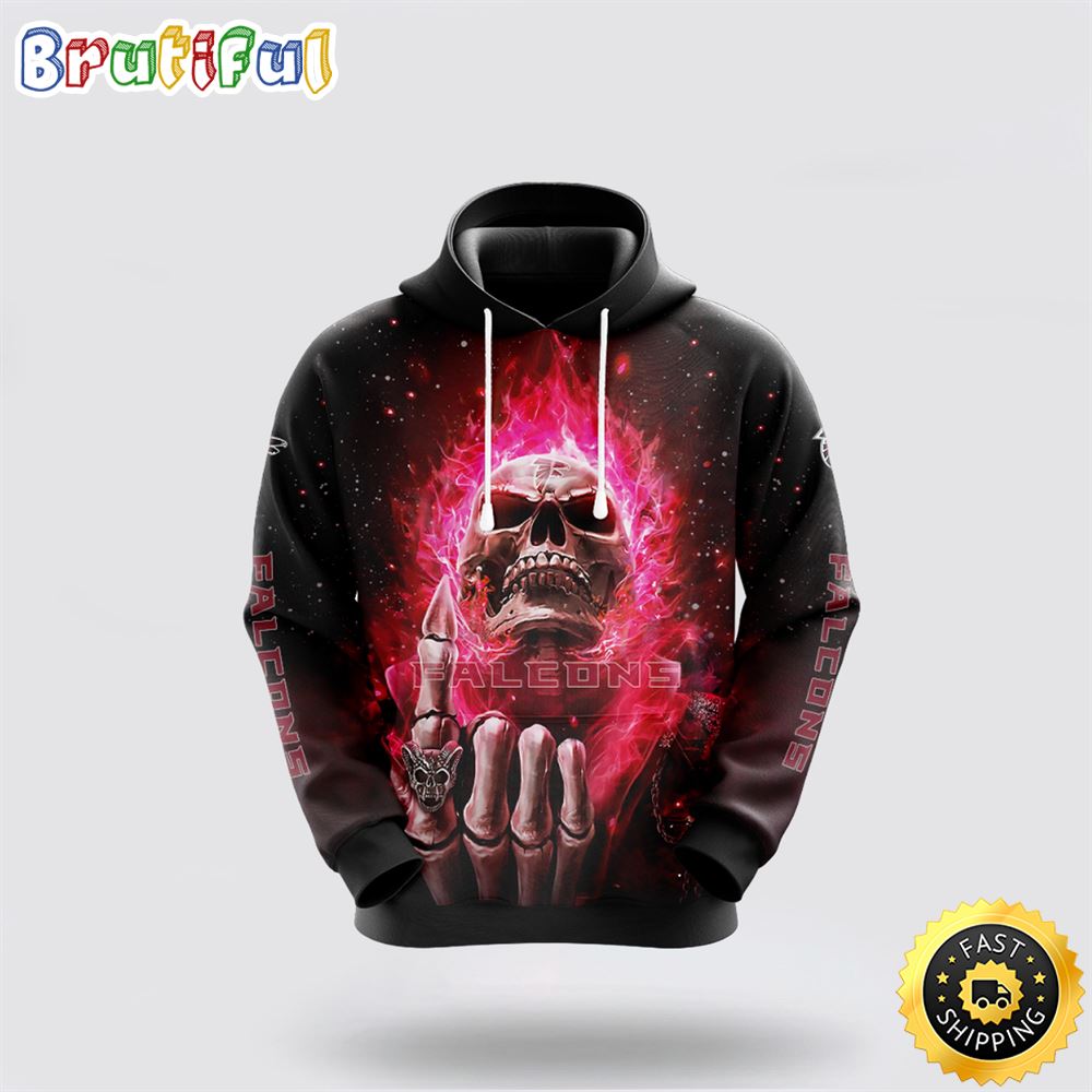NFL Atlanta Falcons 3D Hoodie All Over Print Skull Show Your Team Spirit nqmpny