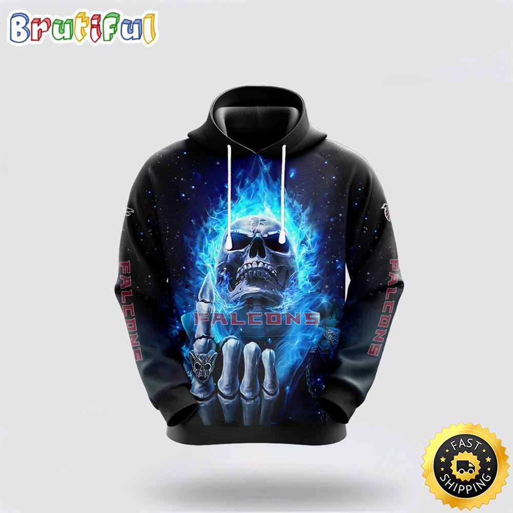 NFL Atlanta Falcons 3D Hoodie All Over Print Skull Stay Cozy and Stylish vdz2yz