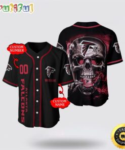 NFL Atlanta Falcons Baseball Jersey 3D Personalized Skull Embrace Fashion And Team Spirit gcnqli