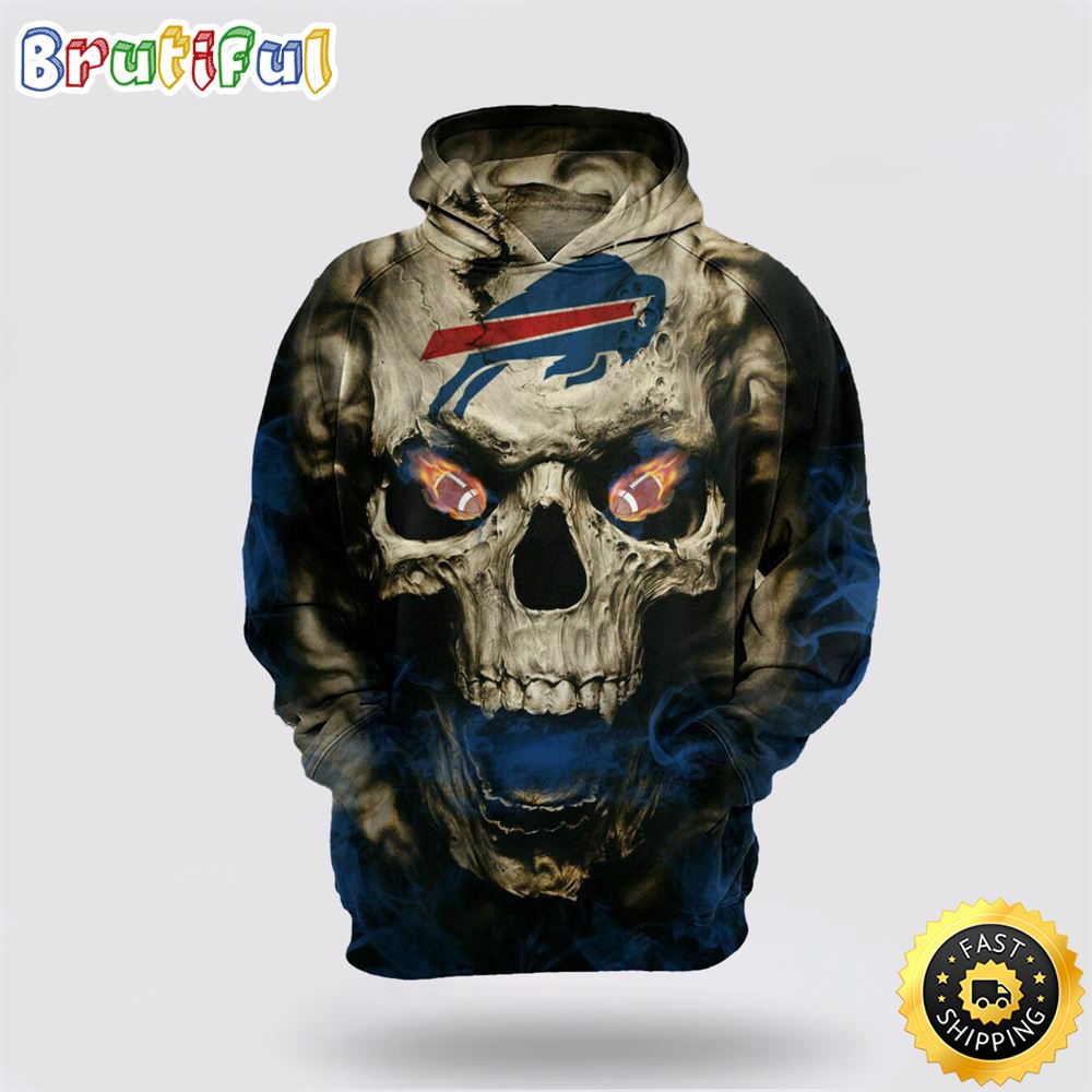 NFL Buffalo Bills 3D Hoodie All Over Print Shirts Skull Stay Cozy And Stylish lpwdfs