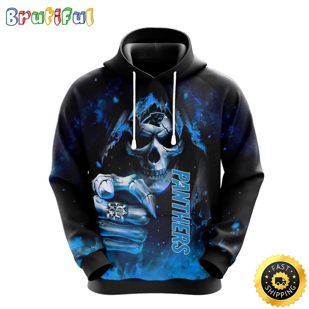 NFL Carolina Panthers 3D Hoodie All Over Print Skull Elevate Your Game vhpisx