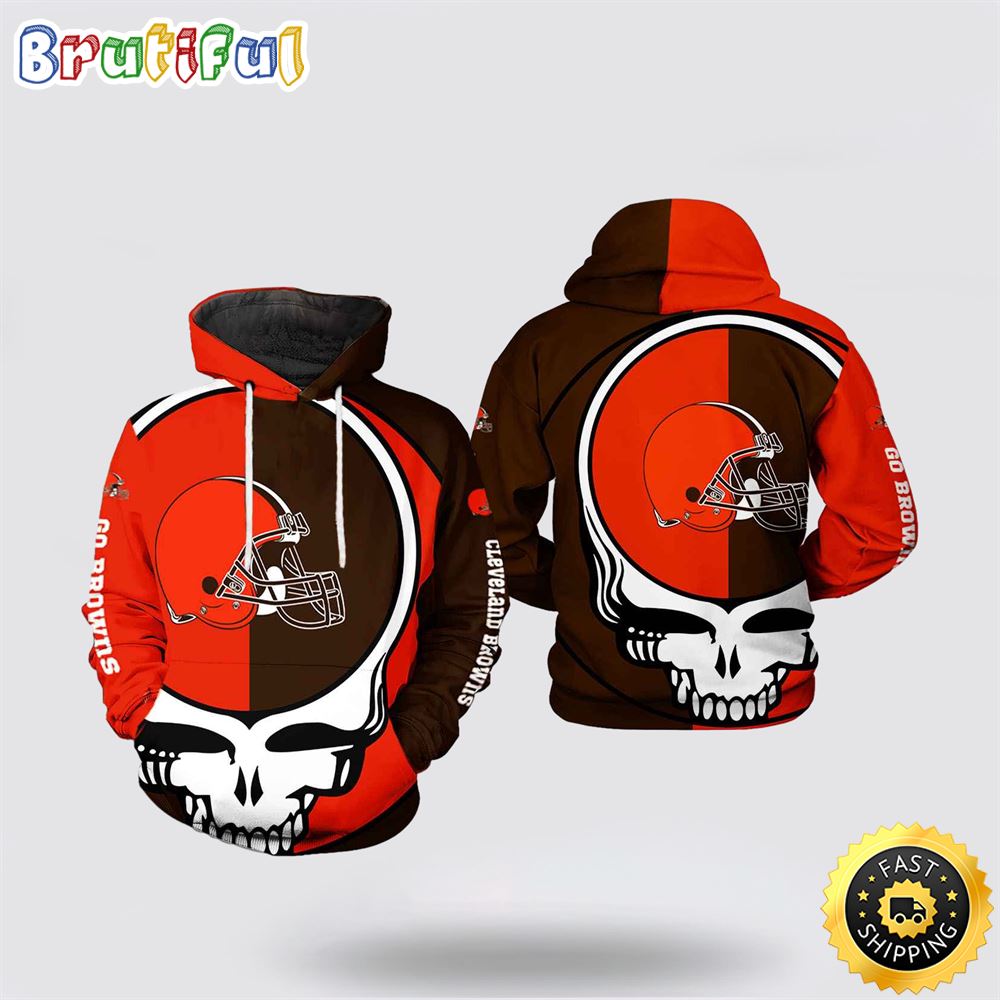 NFL Cleveland Browns 3D Hoodie Printed Grateful Dead Show Team Pride 1 t7hqtm
