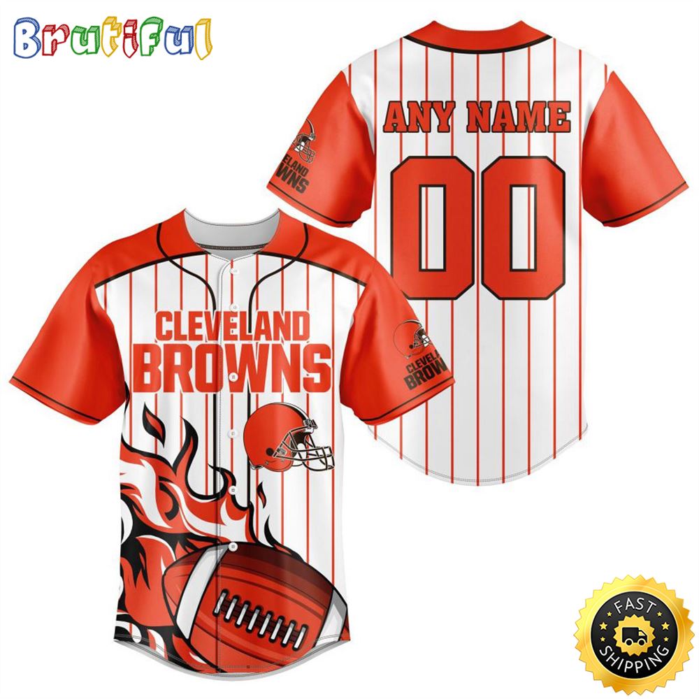 NFL Cleveland Browns Baseball Jersey 3D Personalized Customization Options Available 1 jnn6wa