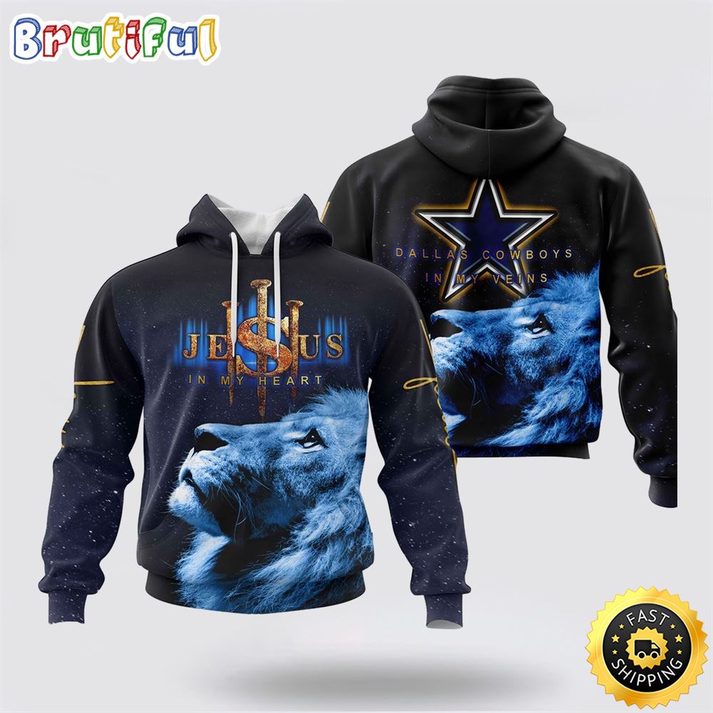 NFL Dallas Cowboys 3D Hoodie Jesus In My Heart Stand Out In The Crowd 1 zzaam1