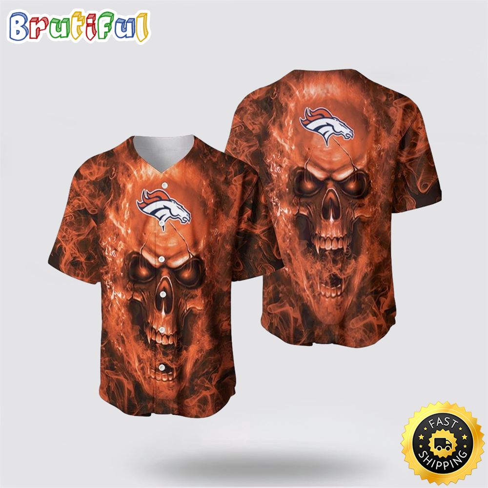 NFL Denver Broncos Baseball Jersey Skull Unleash Your Team Spirit With Trendy Designs 1 t1is6c