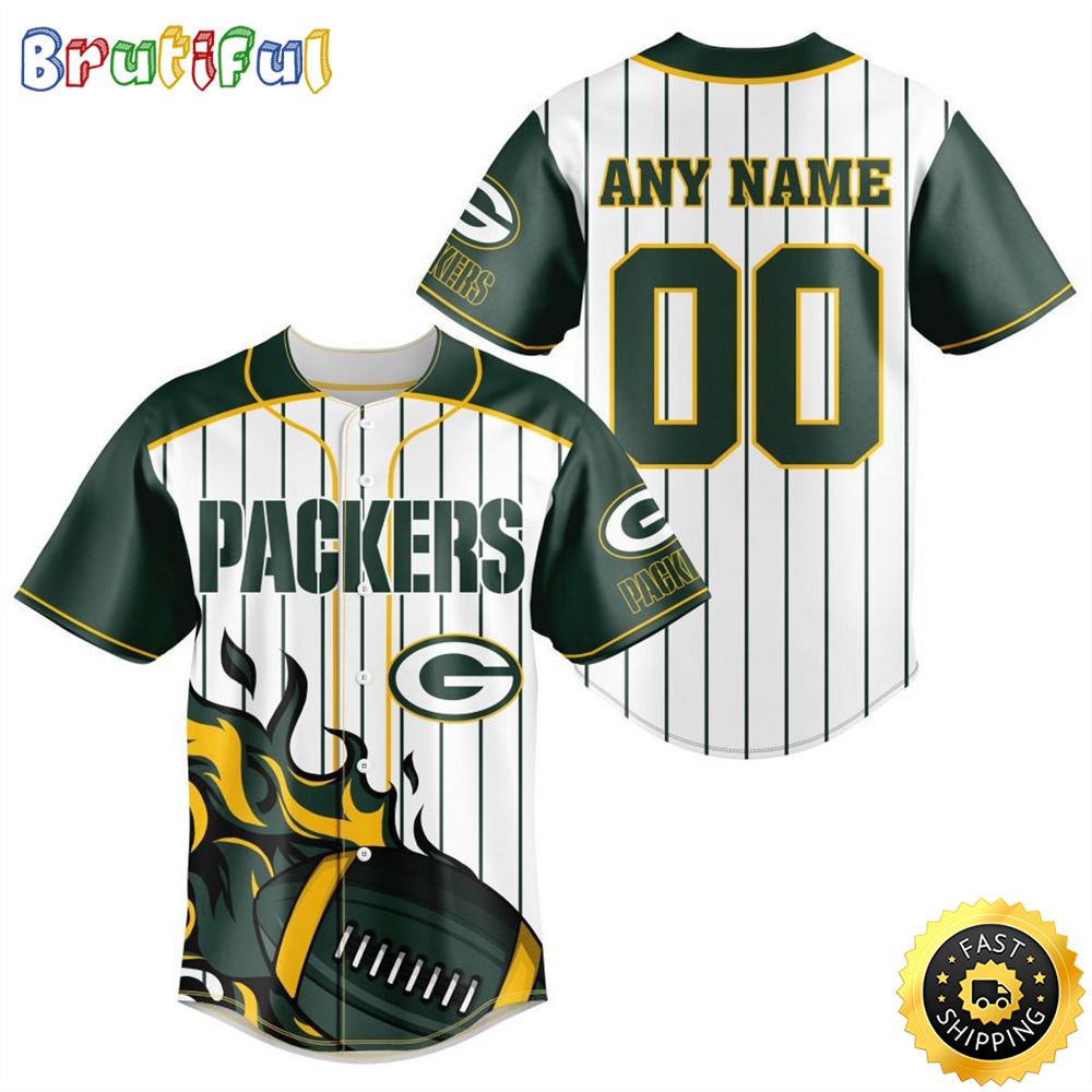 NFL Green Bay Packers Baseball Jersey 3D Personalized Customization Options Available 1 pzedu2