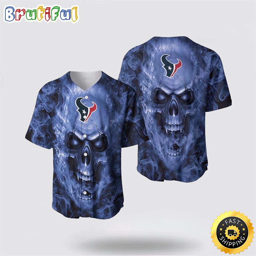 NFL Houston Texans Baseball Jersey Skull Unleash Your Team Spirit With Trendy Designs 1 vzxhth