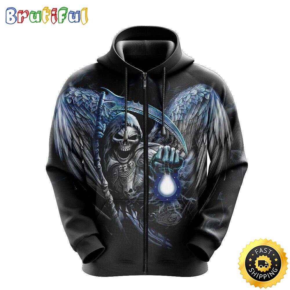 NFL Indianapolis Colts 3D Hoodie All Over Print Skull Ultimate Fan Gear hzw77e
