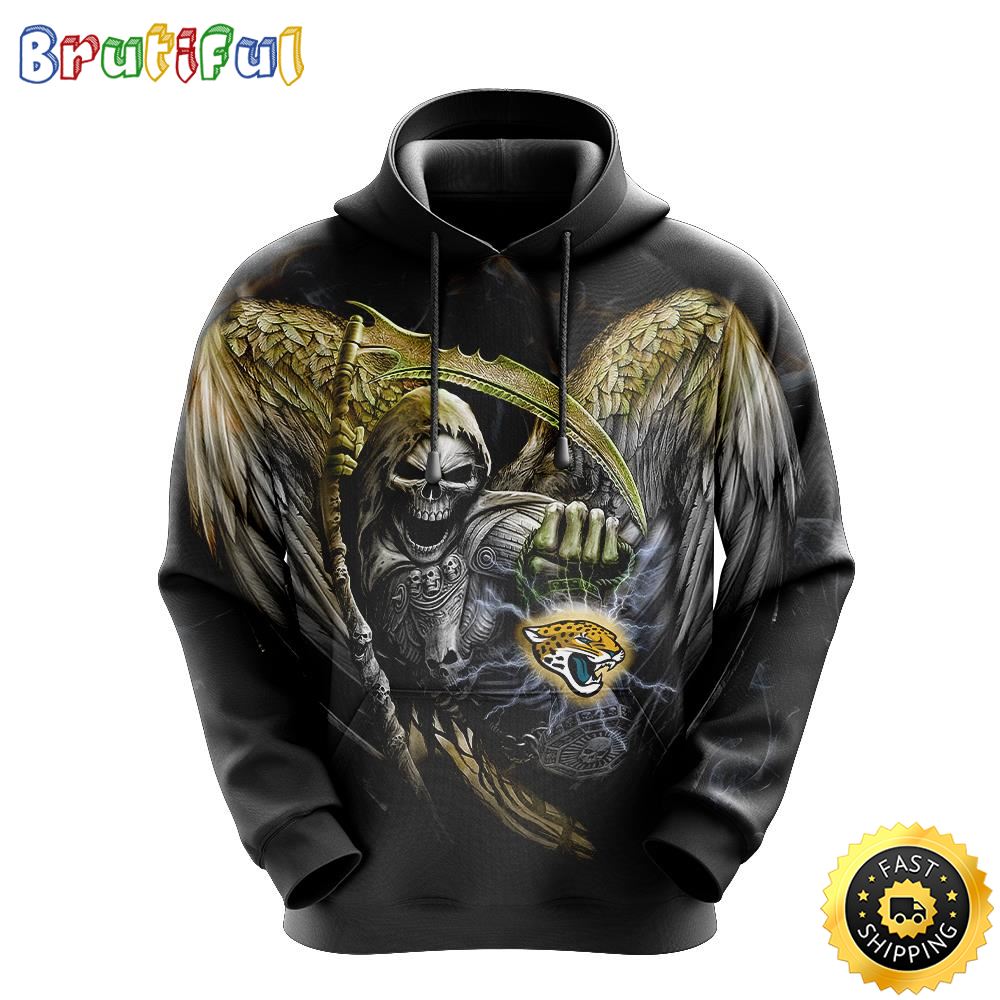 NFL Jacksonville Jaguars 3D Hoodie All Over Print Skull Embrace Team Pride v2mvge
