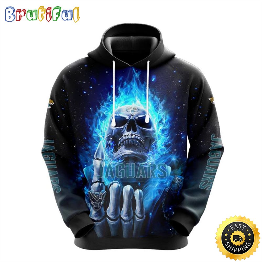 NFL Jacksonville Jaguars 3D Hoodie All Over Print Skull Show Your Team Spirit tuqfaz