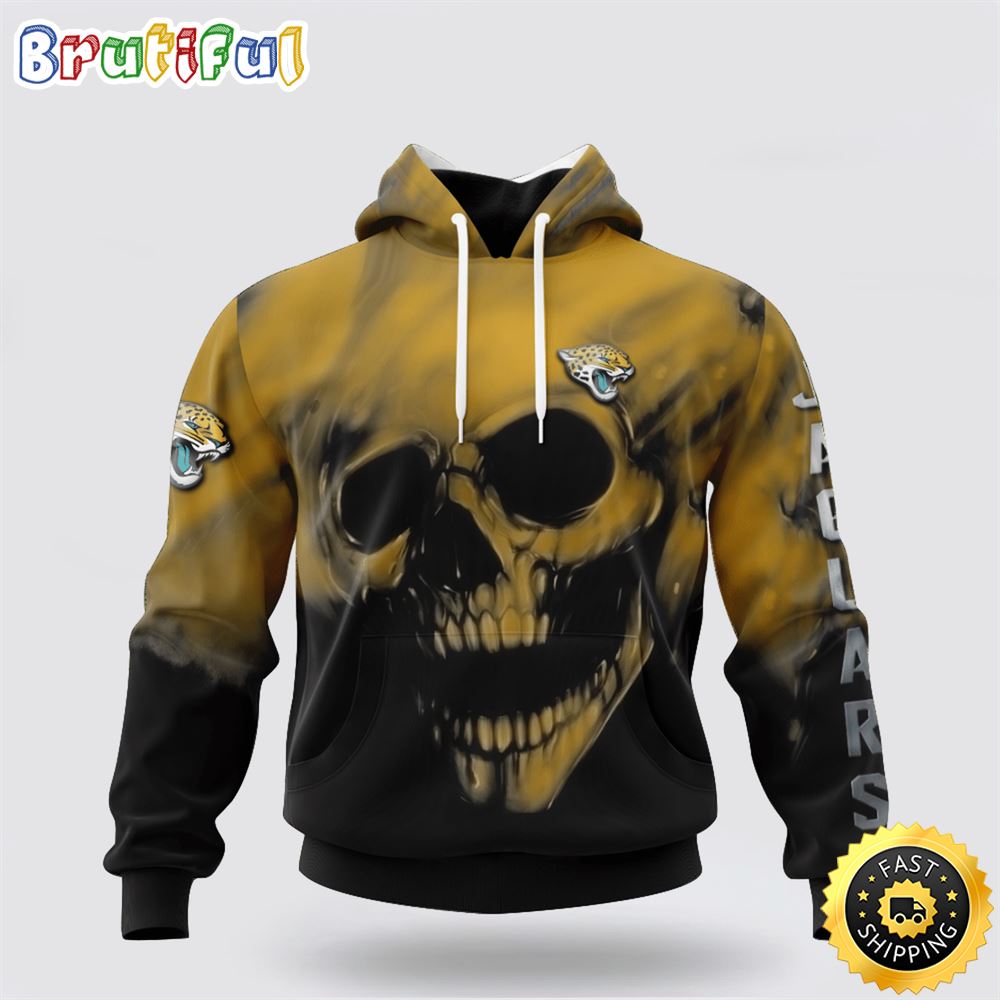 NFL Jacksonville Jaguars 3D Hoodie Printed Halloween Skull Custom Name And Number Ultimate Fan Apparel 1 coeg3u
