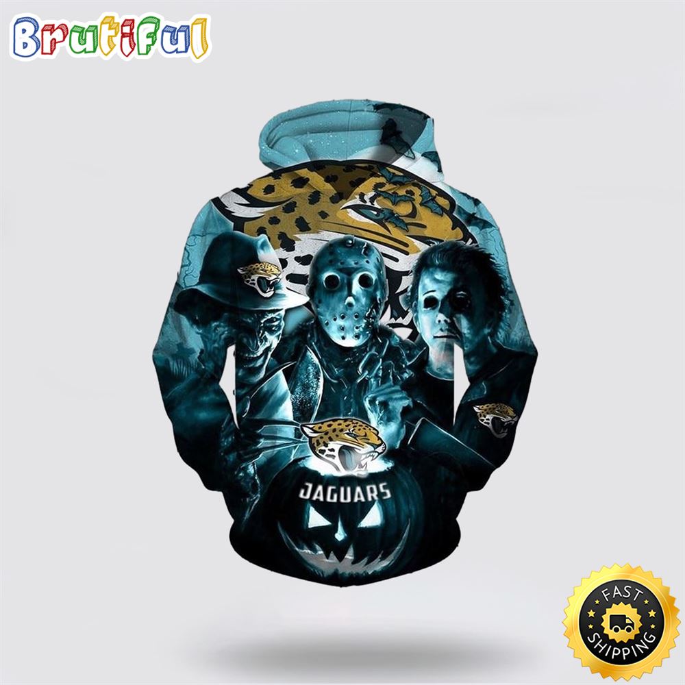 NFL Jacksonville Jaguars All Over Print 3D Hoodie Halloween Horror Night Best Gift For Fans 1 bqenmq