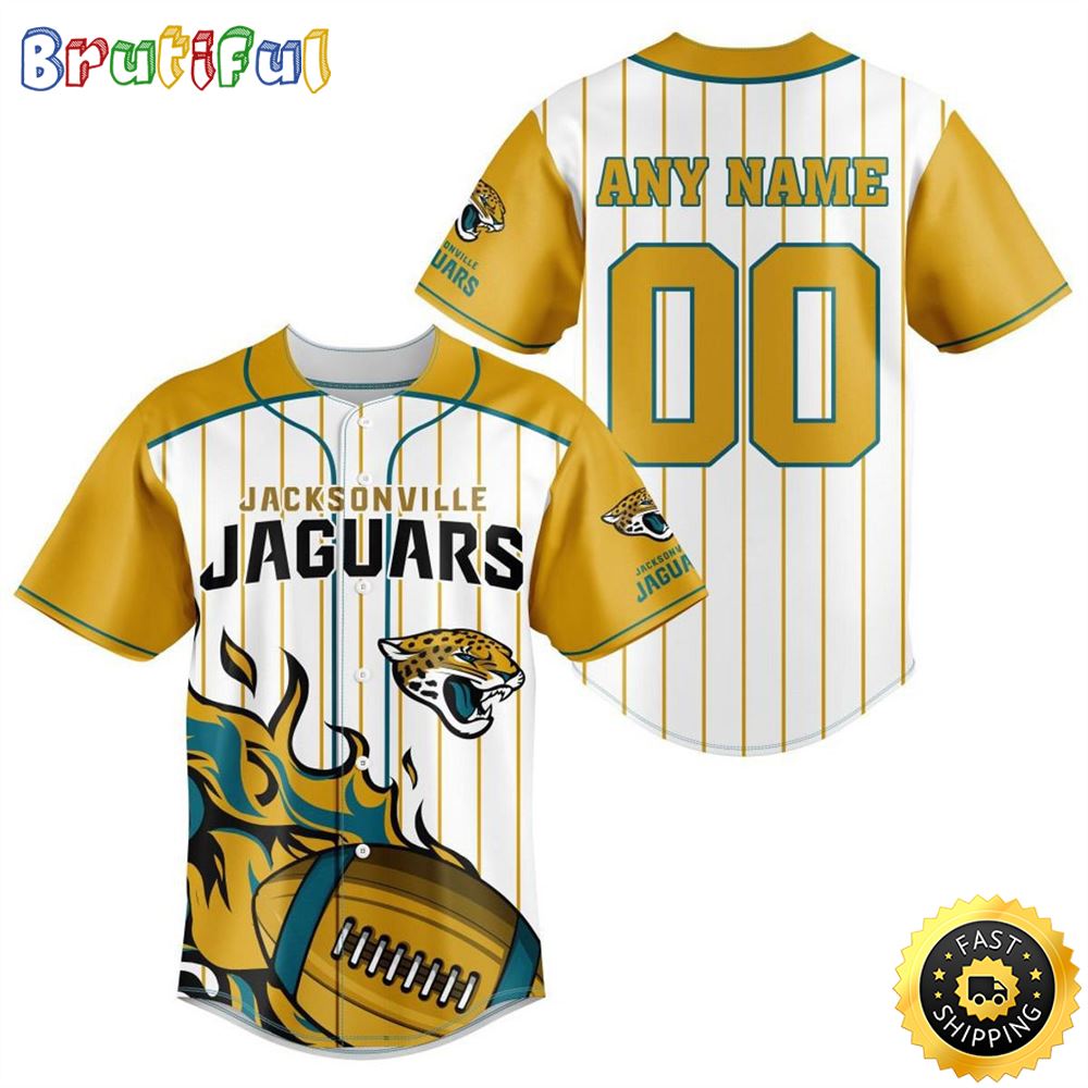 NFL Jacksonville Jaguars Baseball Jersey 3D Personalized Customization Options Available 1 umpcbf
