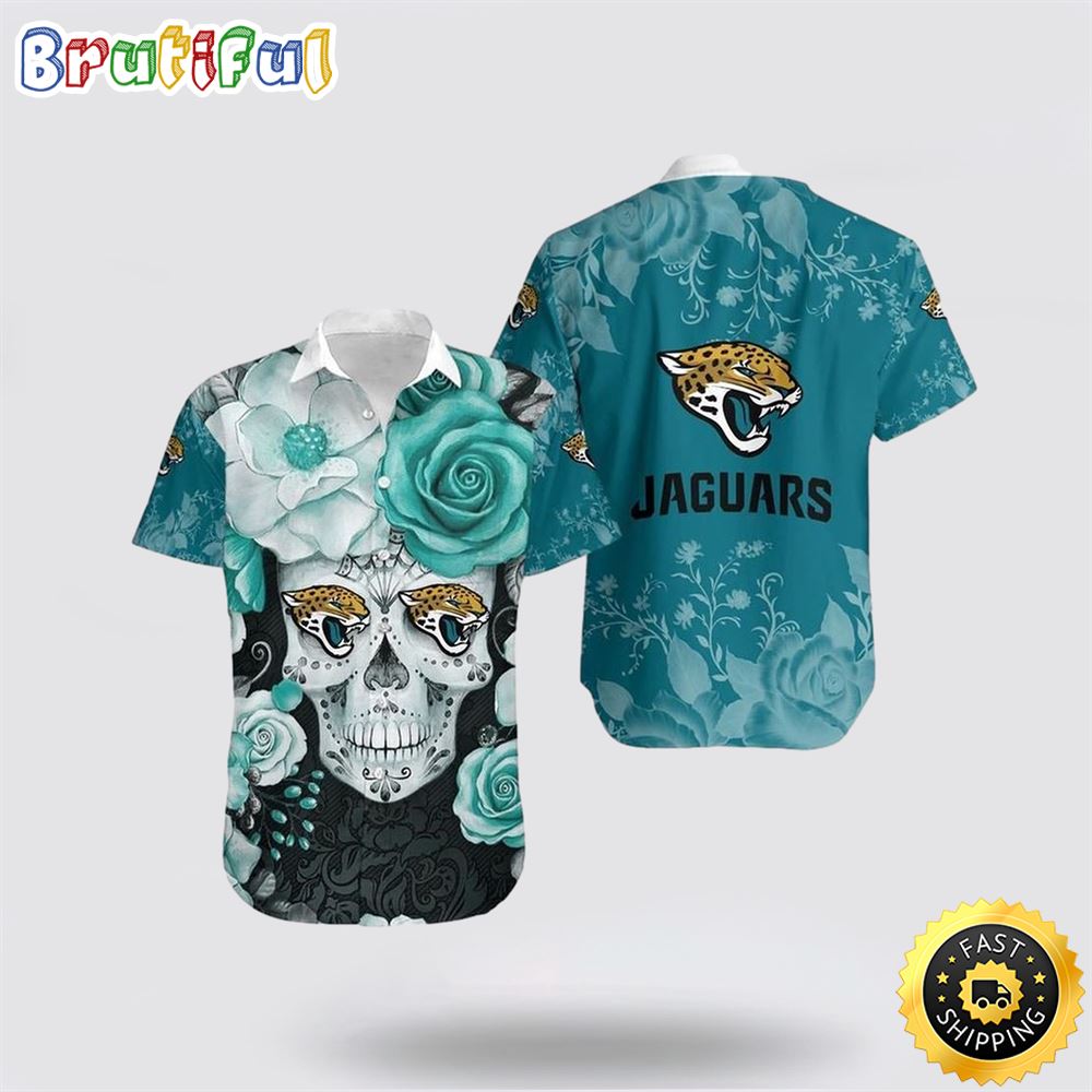 NFL Jacksonville Jaguars Hawaiian Shirts Skull Halloween Celebrate Football Season With Aloha Spirit 1 cg2fkx