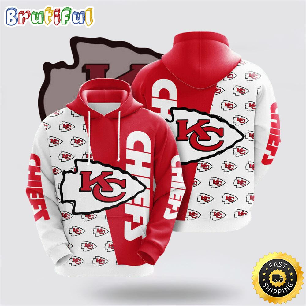 NFL Kansas City Chiefs 3D Hoodie All Over Print Shirts Show Your Team Spirit uiwewz