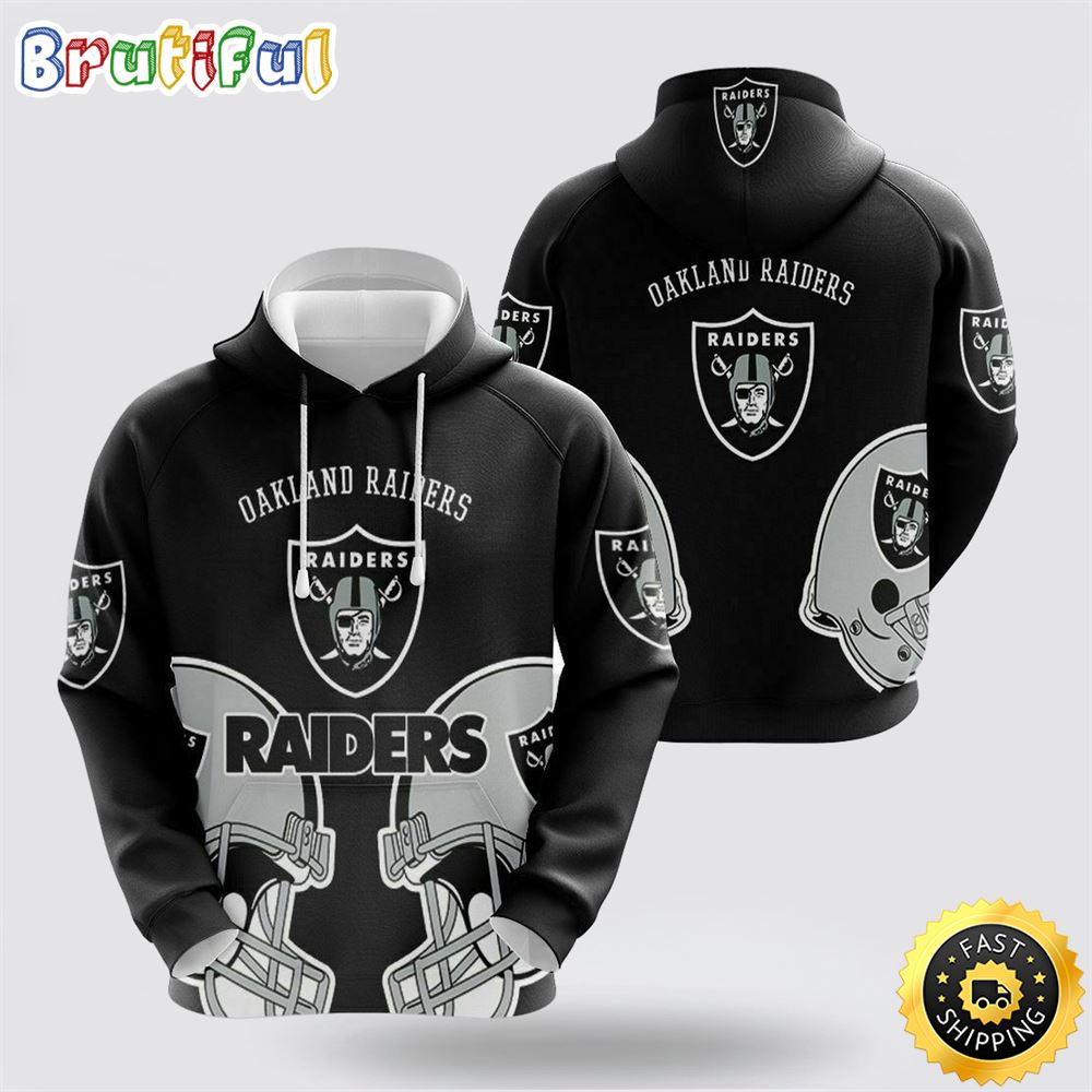 NFL Las Vegas Raiders 3D Hoodie All Over Print Shirts Stay Cozy And Stylish rbeeev