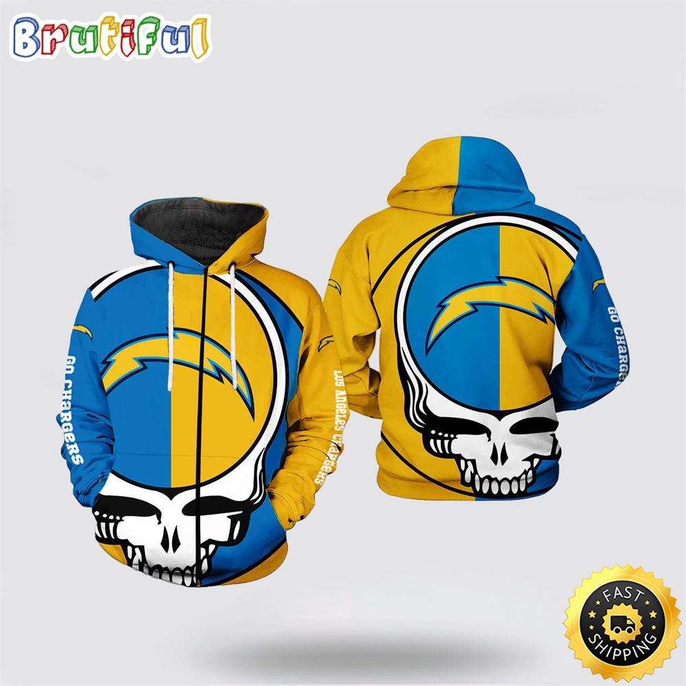 NFL Los Angeles Chargers 3D Hoodie Printed Grateful Dead Show Team Pride 1 cz1xxq