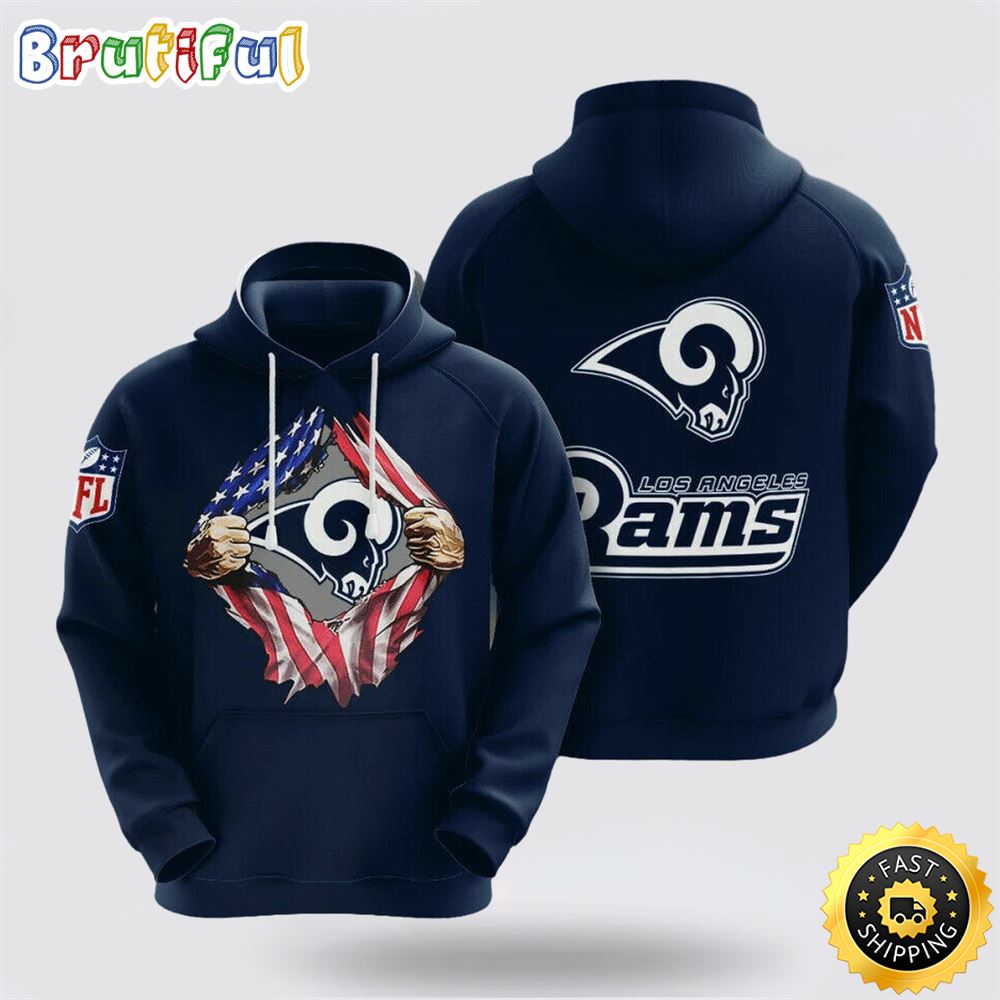 NFL Los Angeles Rams 3D Hoodie All Over Print Shirts Stay Cozy And Stylish wfj86k