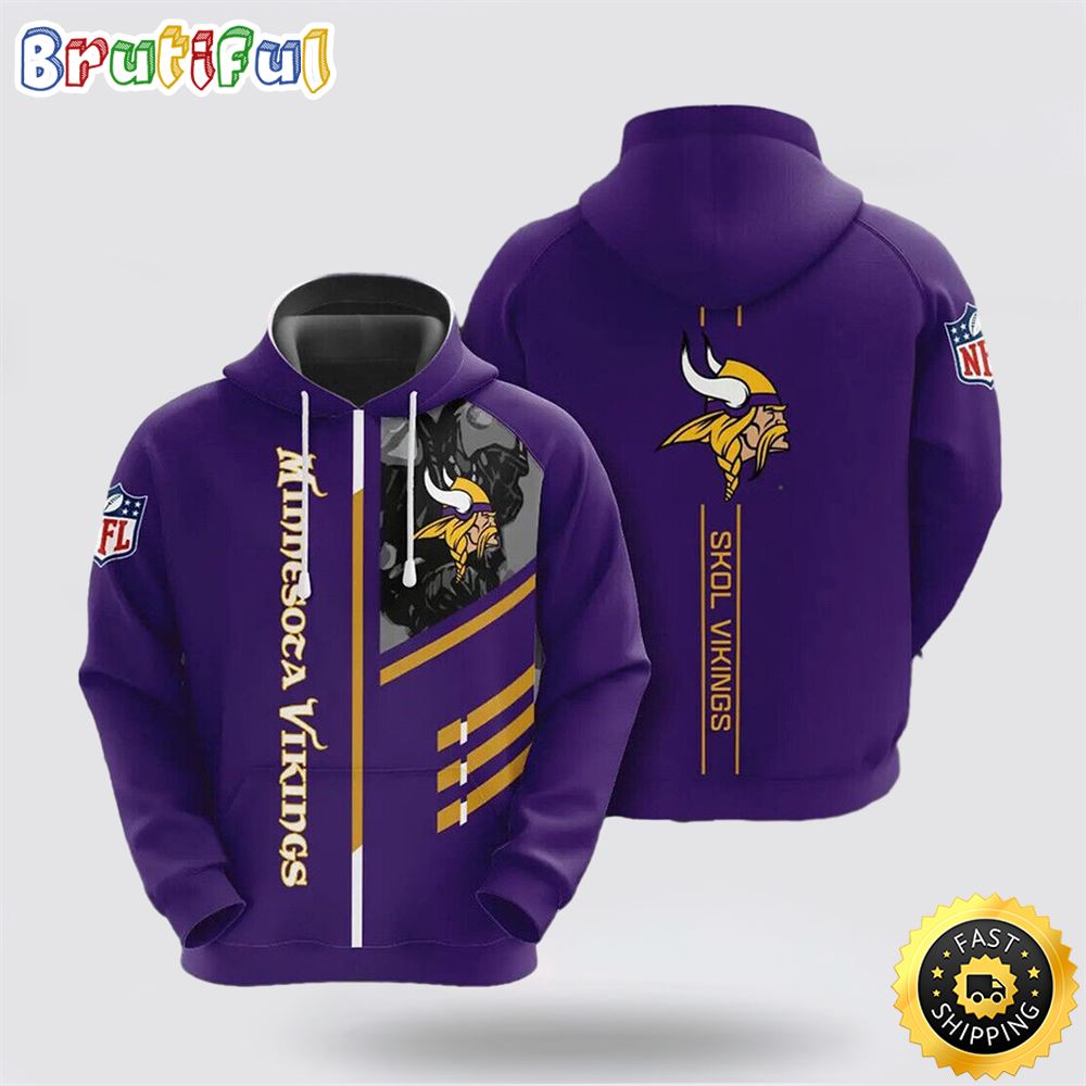 NFL Minnesota Vikings 3D Hoodie All Over Print Shirts Get Ready For Game Day kchg93