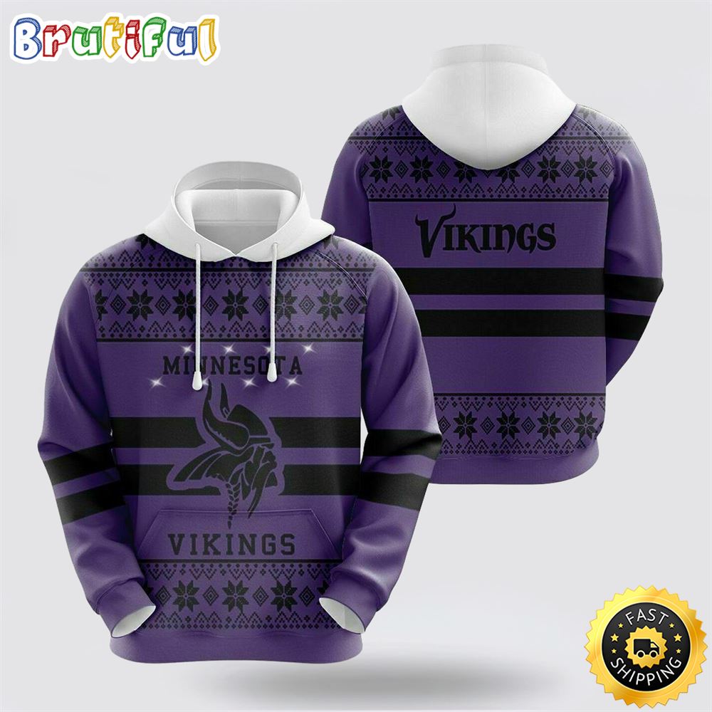 NFL Minnesota Vikings 3D Hoodie All Over Print Shirts Stay Cozy And Stylish fp0tli